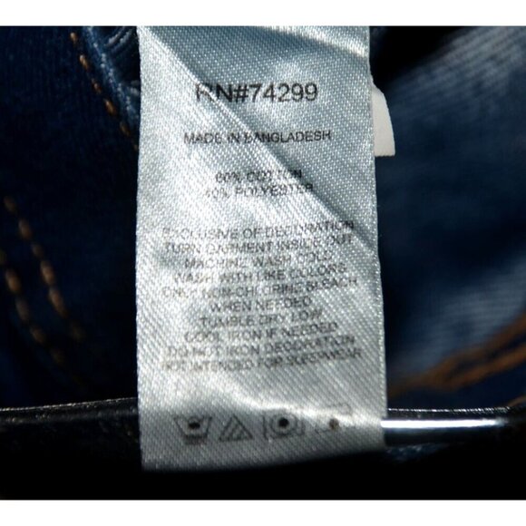 DKNY Girls Denim Long Sleeve Button Up Blue Jean Jacket Size 4 Embroidered Logo - Picture 10 of 10